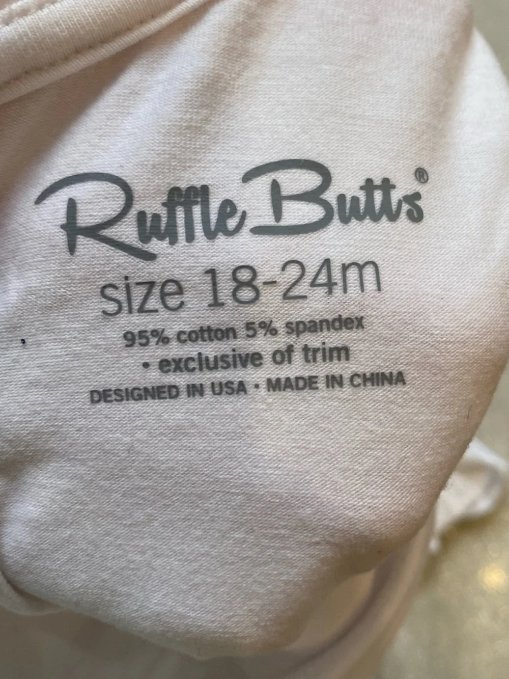 NWT RuffleButts White Long Sleeve Peter Pan Collar Onesie Bodysuit girls 18-24M